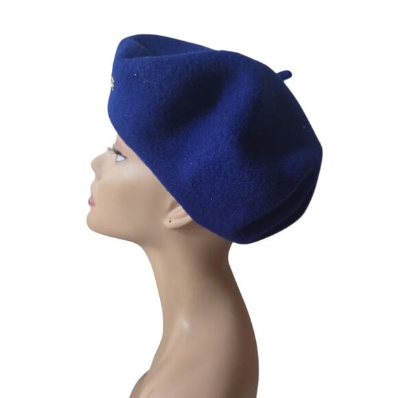 Gucci Blue GG logo charm Wool Beret M sz main image 6